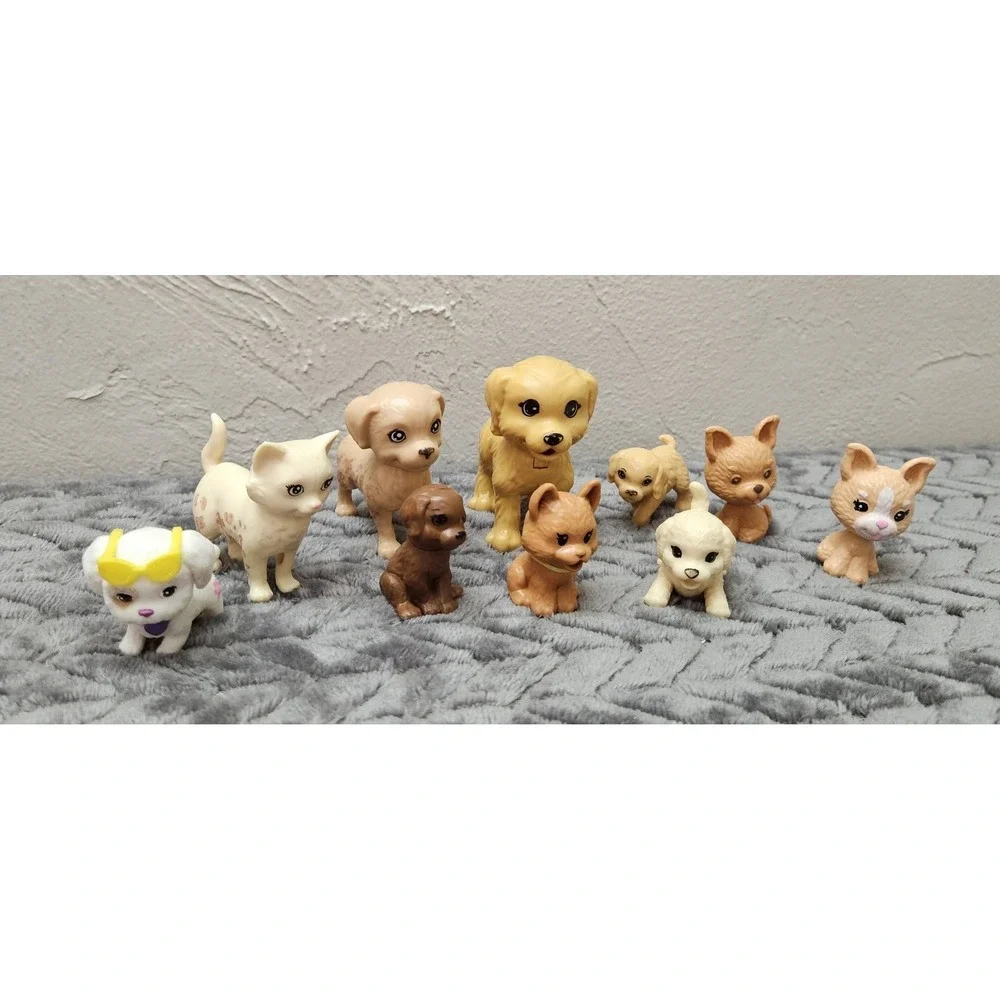 Barbie Doll Pets Mixed Figures Animals Dogs Cat‎ Lot of 10 Bundle